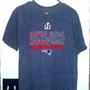 NEW ENGLAND PATRIOTS T-SHIRT - Super Bowl LI Champions 2016 - Kids XL Rare Tee